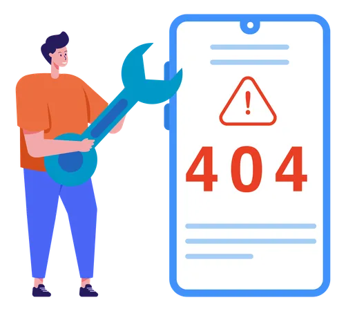 404 Error Message  Illustration