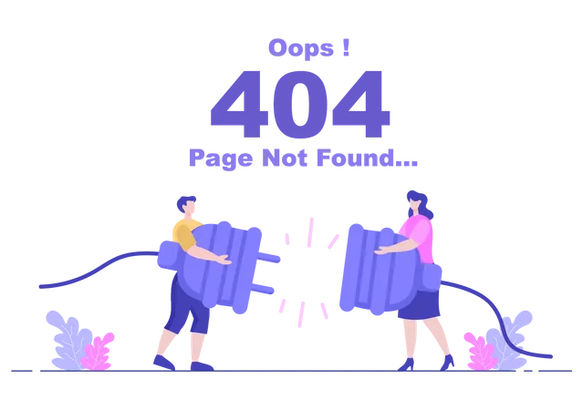 404 Error message  Illustration