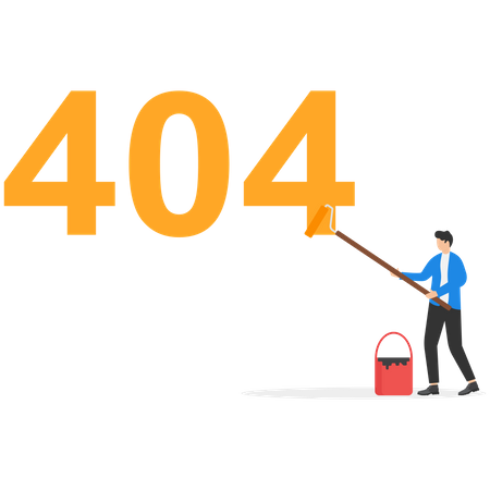 404 error message  Illustration