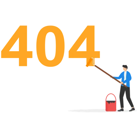 404 error message  Illustration