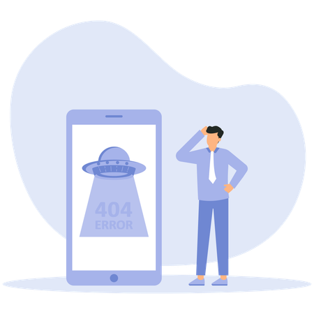 404 error mobile  Illustration