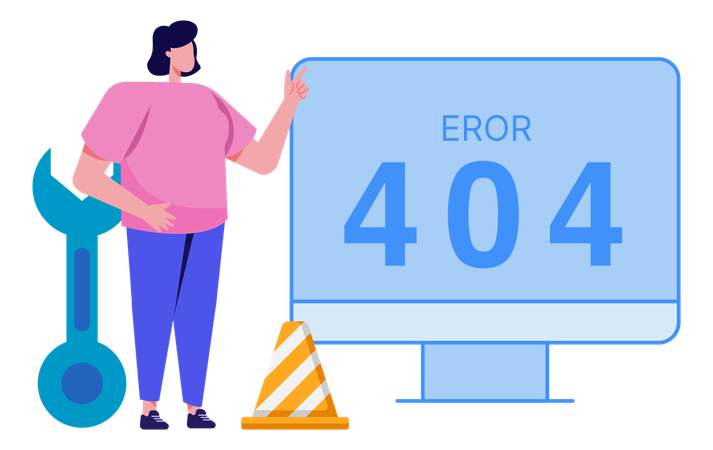 404 Error Page  イラスト