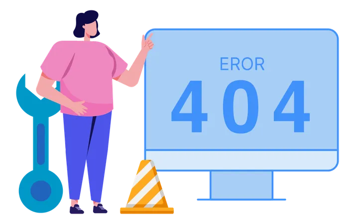 404 Error Page  イラスト