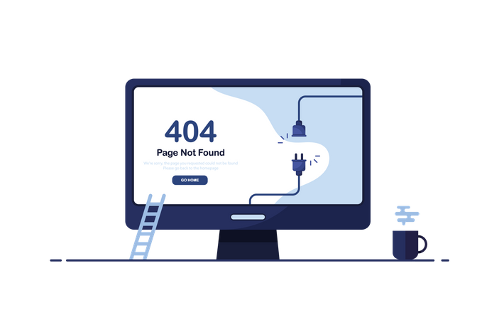 404 error page  Illustration