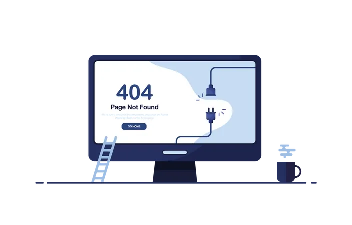 404 error page  Illustration