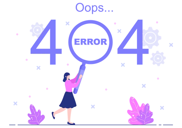 404 Error page  Illustration