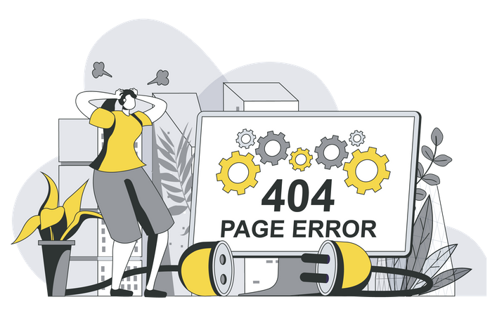 404 error page  Illustration