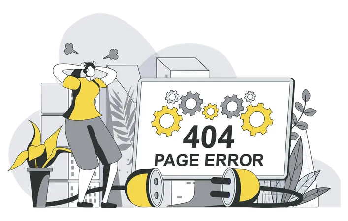 404 error page  Illustration