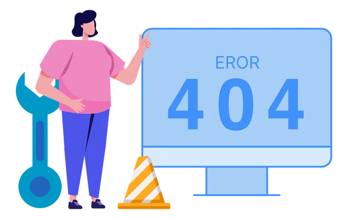 404 Error Page  Illustration