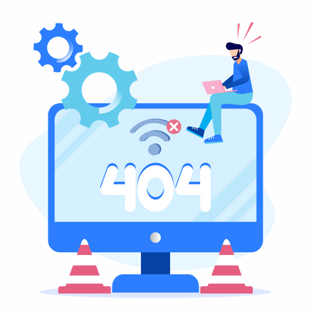 404 Error Page  Illustration