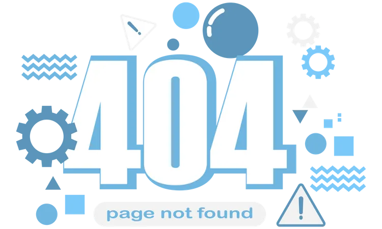 404 error page not found  Illustration
