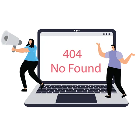 404 error page not found  Illustration