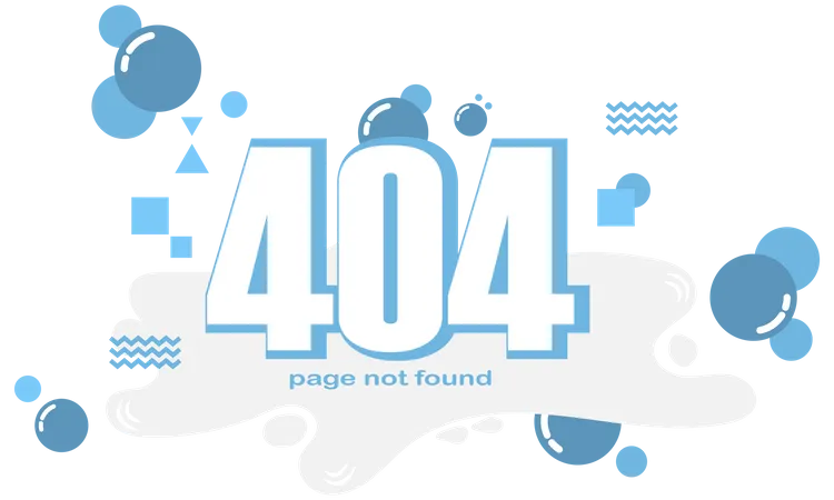 404 error page not found  Illustration