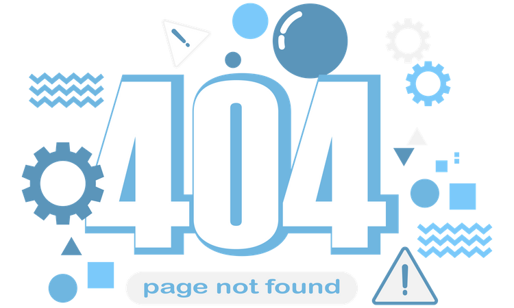 404 error page not found  Illustration