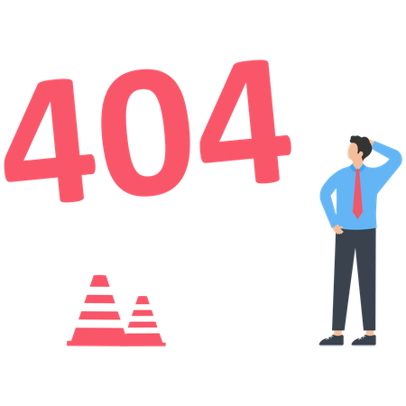 404 Error Page or File not found  Illustration