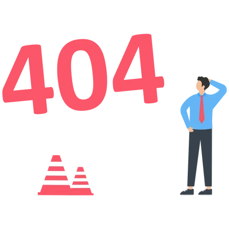 404 Error Page or File not found  Illustration