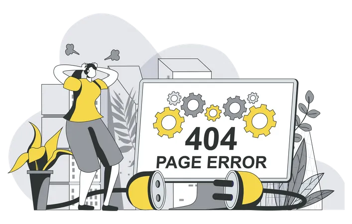 Página de error 404  Ilustración