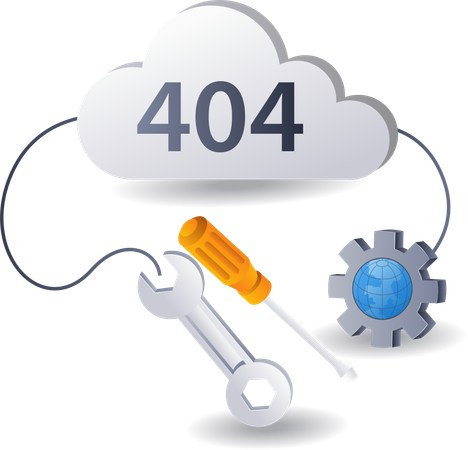 404 error repair system  Illustration