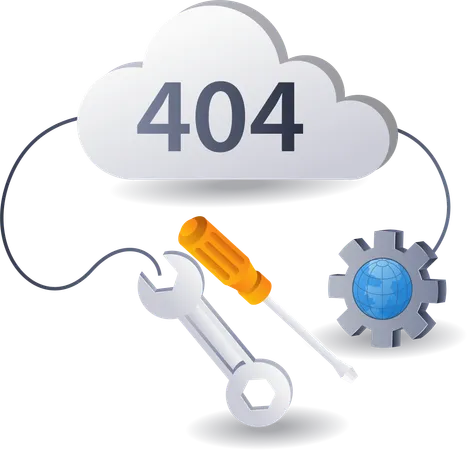 404 error repair system  Illustration