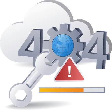 404 error repair system symbol  Illustration