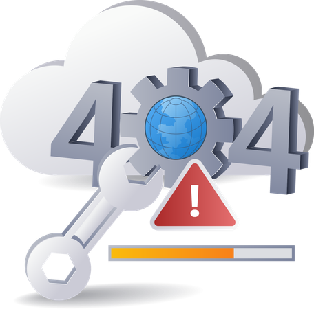 404 error repair system symbol  Illustration