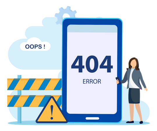 404 Error Resource Not Found Illustration