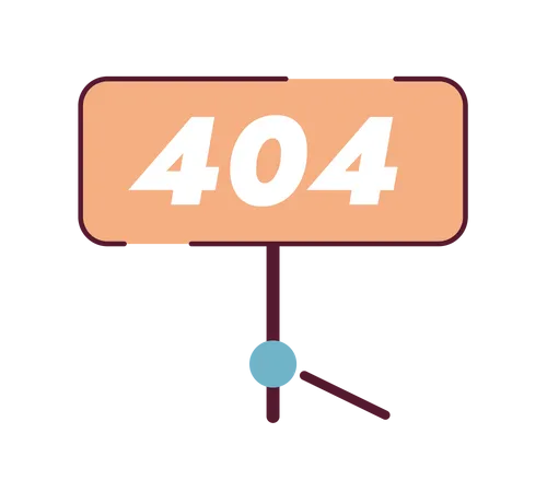 Holding 404 Error Sign Vector Empty State Illustration Editable Page Not Found For UX UI Design Repair Work Site Error Isolated Flat Cartoon Object On White Error Flash Message For Website App Illustration