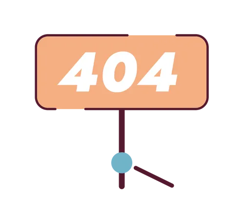 404 error sign  Illustration