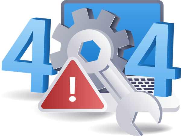 404 error warning  Illustration