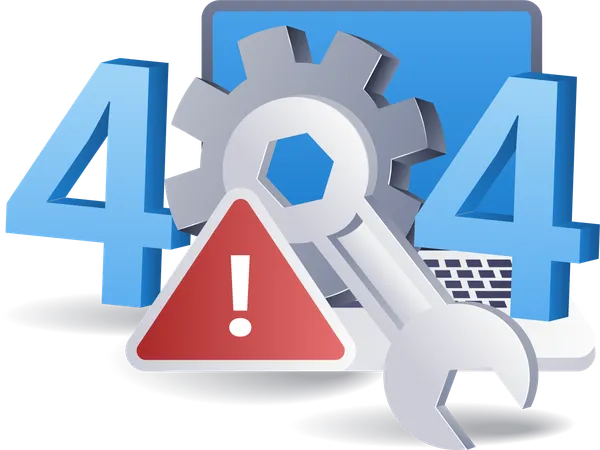 404 error warning  Illustration