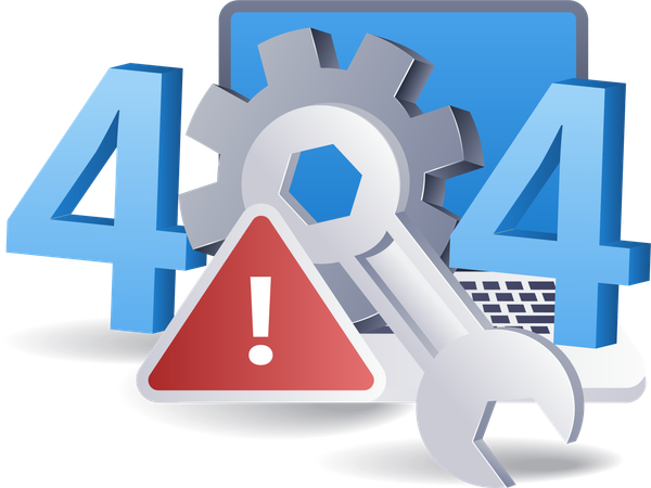 404 error warning  Illustration