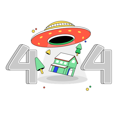 404 Error with Lost In Space  イラスト