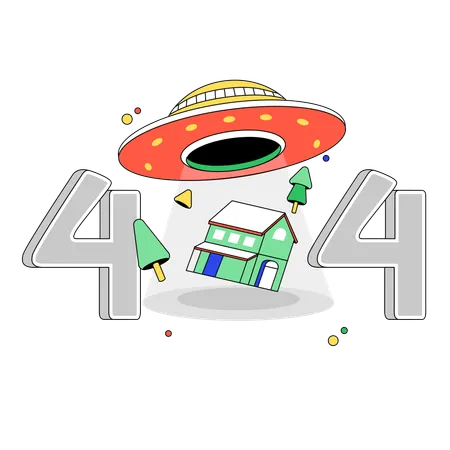 404 Error with Lost In Space  イラスト