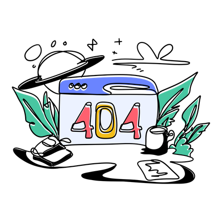 404 Fehler  Illustration