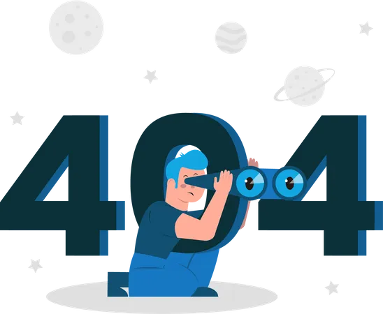 404 Fehler  Illustration