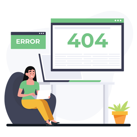 404 Fehler  Illustration