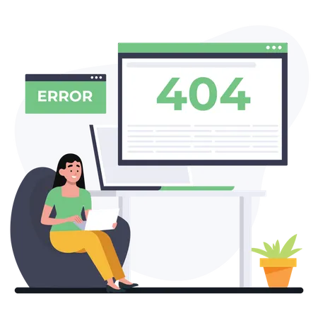 404 Fehler  Illustration