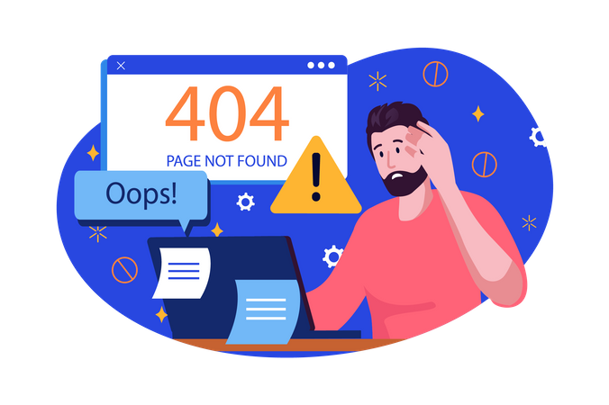 404 Fehler  Illustration