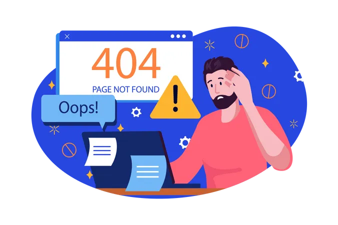 404 Fehler  Illustration