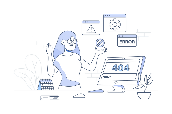 404 Fehler  Illustration