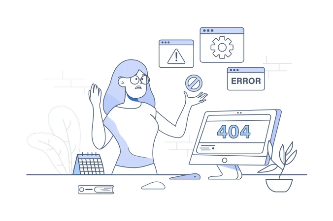 404 Fehler  Illustration