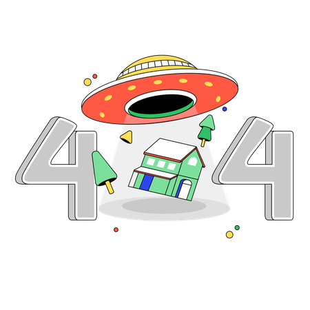 404-Fehler mit Lost In Space  Illustration