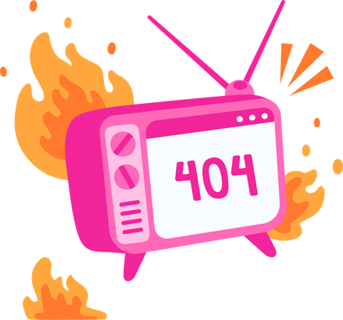 404 Fehler Radio TV  Illustration