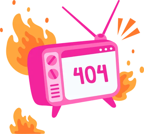 404 Fehler Radio TV  Illustration