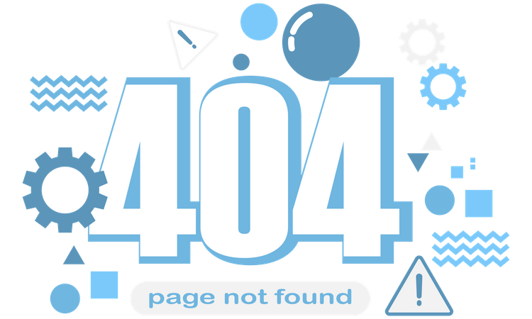 404 Fehler Seite nicht gefunden  Illustration