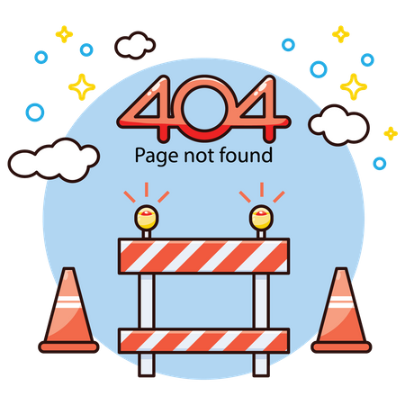 404 File Not Found  Illustration