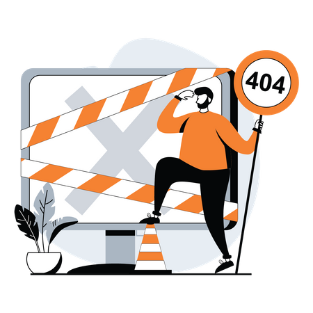 404 Nicht gefunden  Illustration
