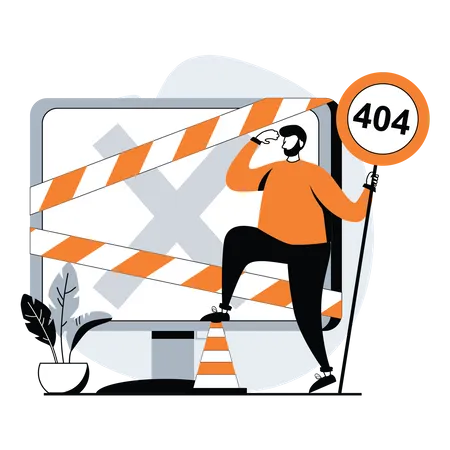 404 Nicht gefunden  Illustration