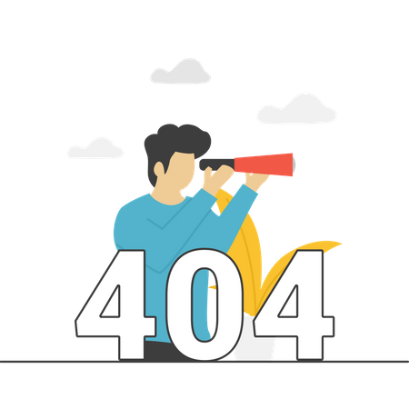 404 Nicht gefunden  Illustration