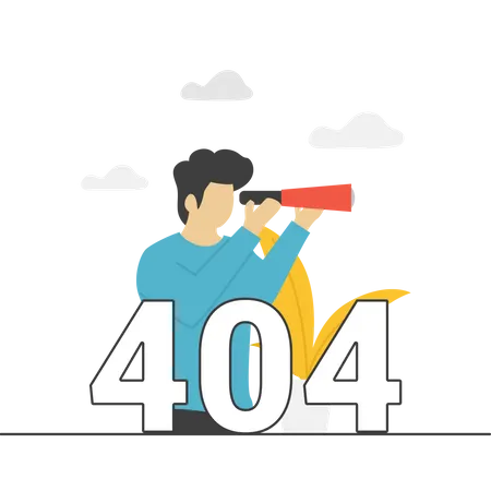 404 Nicht gefunden  Illustration